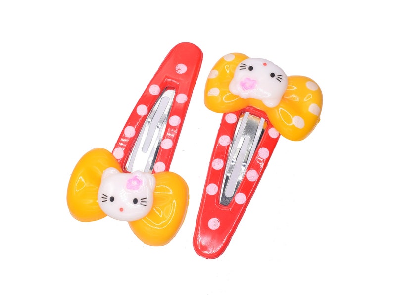 Kitty Resin Hair Clips: Adorable Accessories for Your Hairstyle 6 PKs image 3