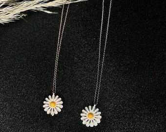 Silberkette Sonnenblume Rosegold / Silber