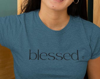 Camiseta cristiana bendecida, camiseta de iglesia de regalo cristiano, camiseta religiosa de vida cristiana, camiseta de fe de mamá cristiana, camiseta inspiradora