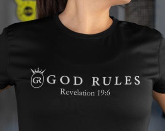 Camiseta cristiana "Dios gobierna", ropa cristiana, camiseta de fe, camiseta espiritual, regalo cristiano, ropa cristiana unisex, camiseta de iglesia