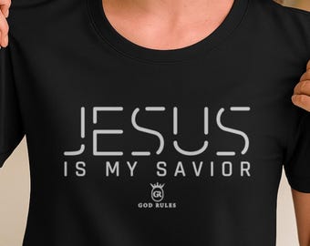 Camiseta Jesús es mi Salvador, Cristo es Rey, camiseta deportiva cristiana, ropa cristiana, camiseta conservadora, regalo cristiano para él, regalo para ella