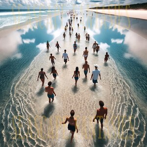 Caminho de Moisés: Beachgoer's View - Digital Print