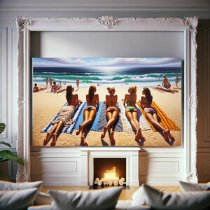 Girls Weekend: Beachside Bonds - Canvas Print - Multiple Sizes Available