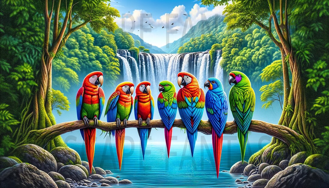 Paradise Perch - Digital Print - - Etsy