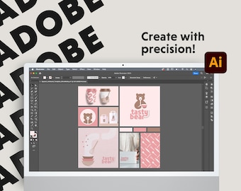 Brand Board Template | Adobe Illustrator | For Creatives and Freelance Designers