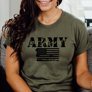 Army Girlfriend USA Flag Shirt, Army Green Tshirt for Her, Girly Soldier Shirt, Army Girl Tee, Military Gift for Her, Military Girlfriend