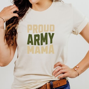 Army Mama Shirt, Army Green Tshirt for Her, Girly Soldier Shirt, Aesthetic Military Tee, Retro Military Gift for Her, Proud Mom Shirt Army
