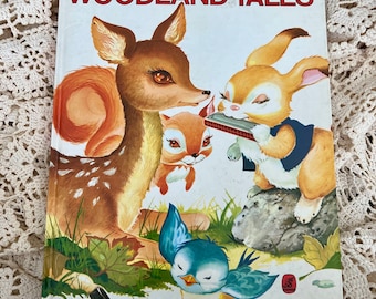 Favourite Woodland Tales Book / Vintage Hardcover - animal stories 1972