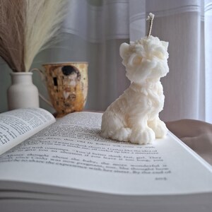 Handmade soy wax candle, Puppy Shape candle, Natural decorative candle, Gift for animal lovers