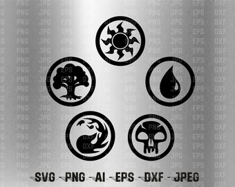 MTG Magic the Gathering Mana Symbols SVG Digital Download - Etsy