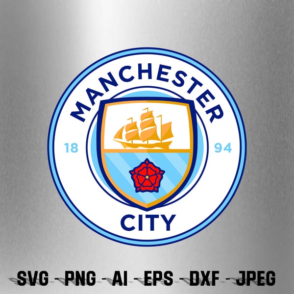 SVG - Best Bundle Layered , Football Manchester City -for Cricut Logo - Png - Svg - Pdf - Digital Download - Digital - Bundle - Illustration