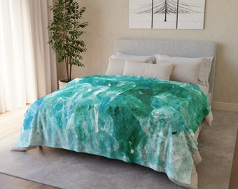 Couverture en polyester doux CRISTAL VERT