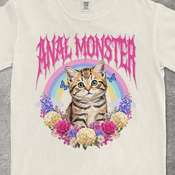 Anal Monster Inappropriate Shirt Exchange Tee, Funny White Elephant Gift, Cat Meme Shirt, Offensive Cursed Bachelorette Shirt, Dark Humor