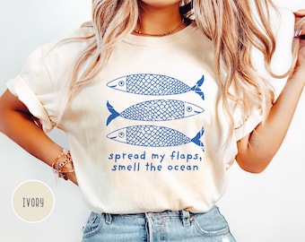 Raunchy Sardines Shirt, Inappropriate Shirts, Shirt Exchange Funny Gag Gift Vintage Oceancore Shirt Coastal Granddaughter Tee Comfort Colors