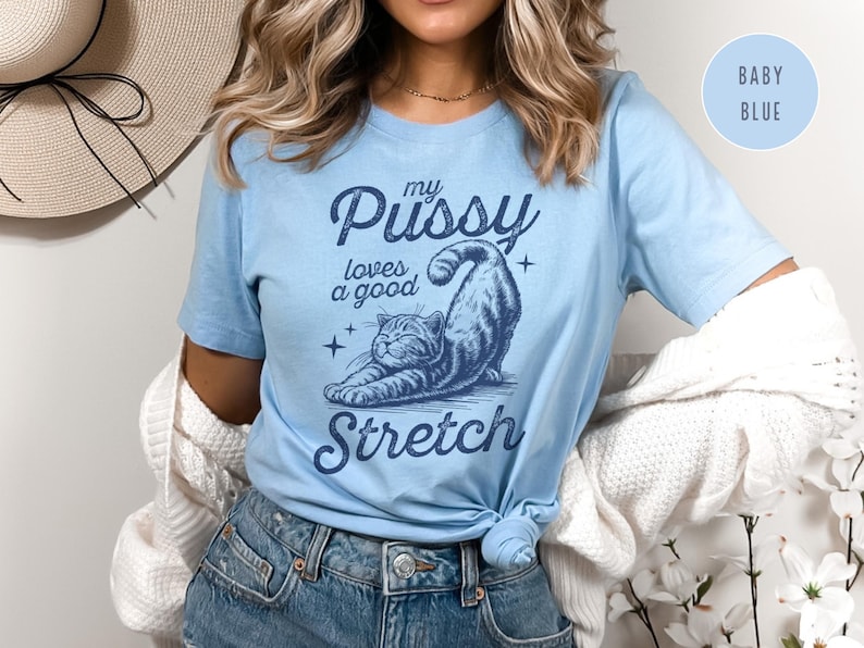 Raunchy Cat Shirt, Inappropriate Shirts for Women, Unhinged Tshirt, Embarrassing Offensive TShirts, Gen Z Meme Funny Gag Gift White Elephant image 3