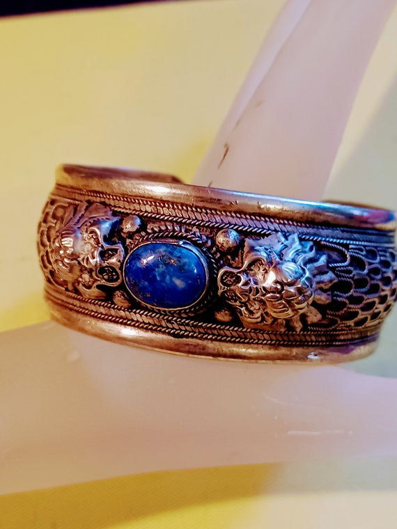 Bracelet with Blue Glass Stone