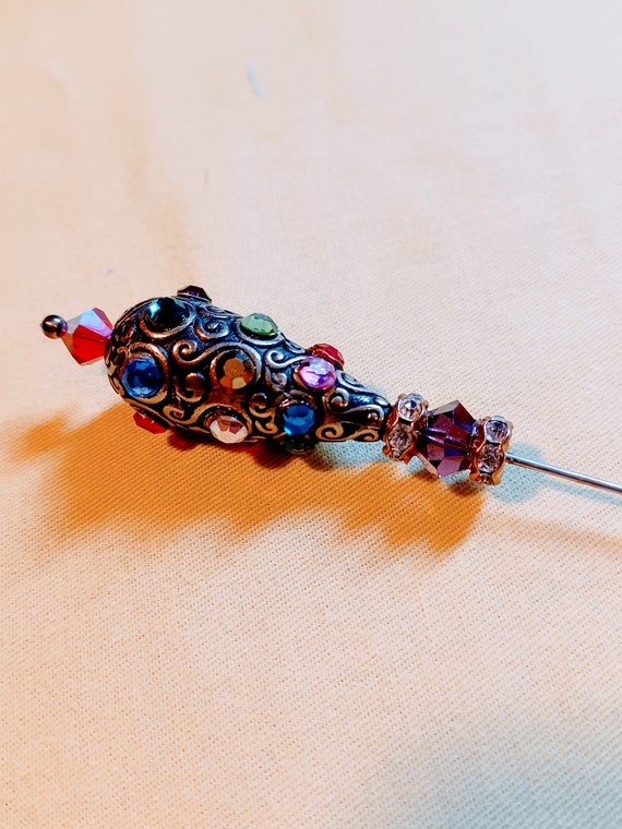 Jeweled Stick Pin- 1980s - image 2