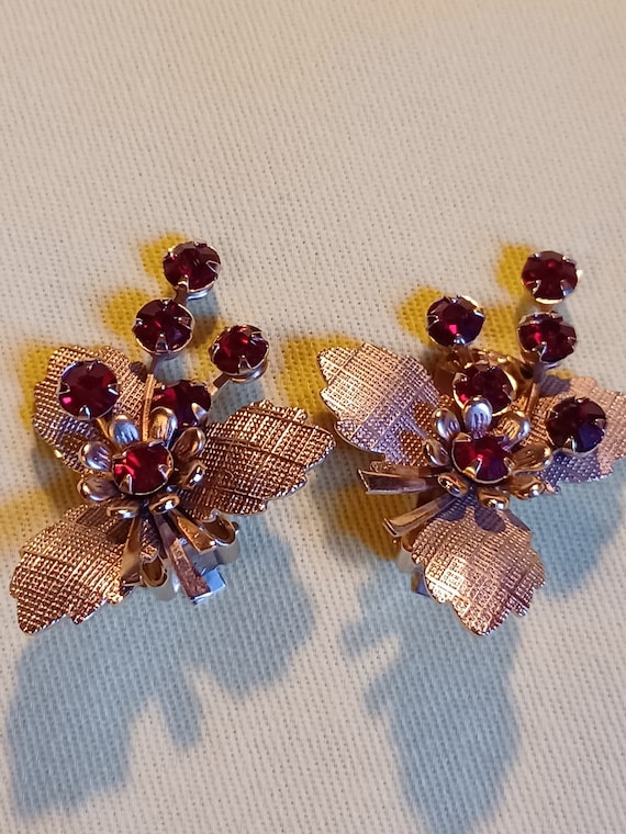 Red Rhinestone Earrings