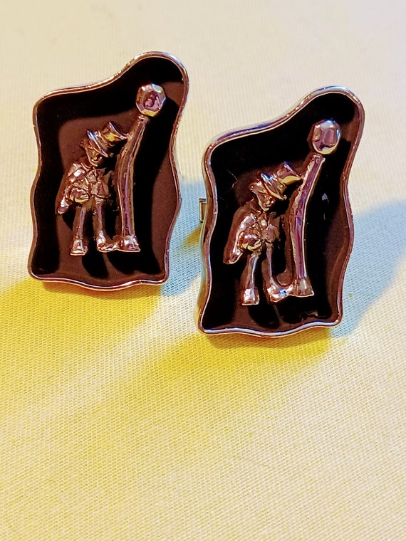 Inebriated Man Cufflinks Signed Swank