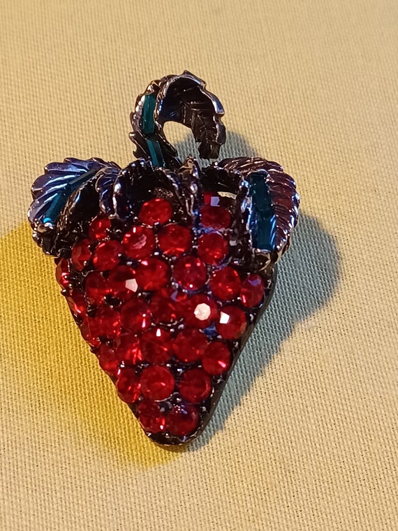 Strawberry Brooch Signed "Pell"