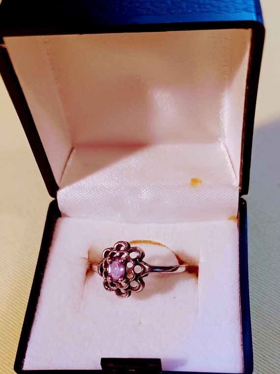 Avon "Sterling Silver and Genuine Amethyst Ring"