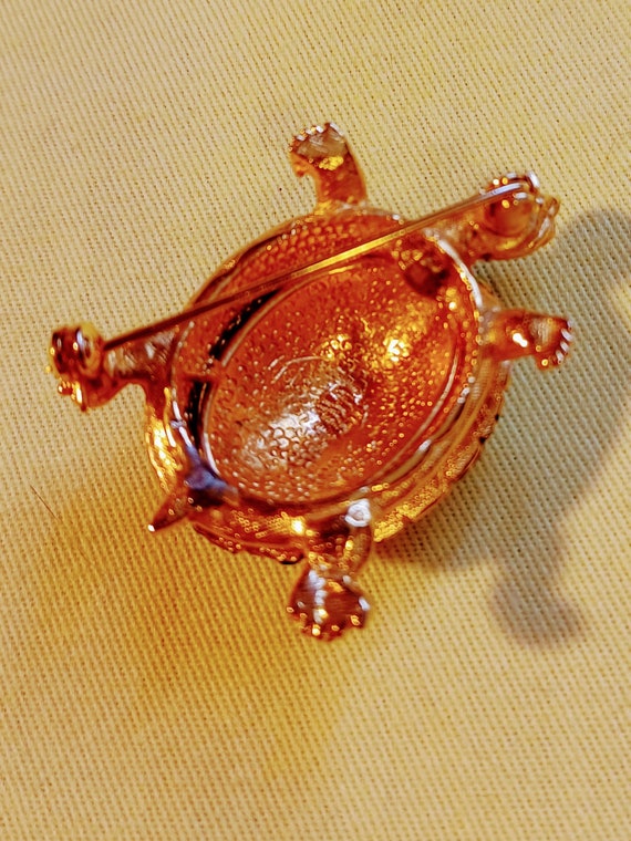 Enameled Turtle Brooch - image 3