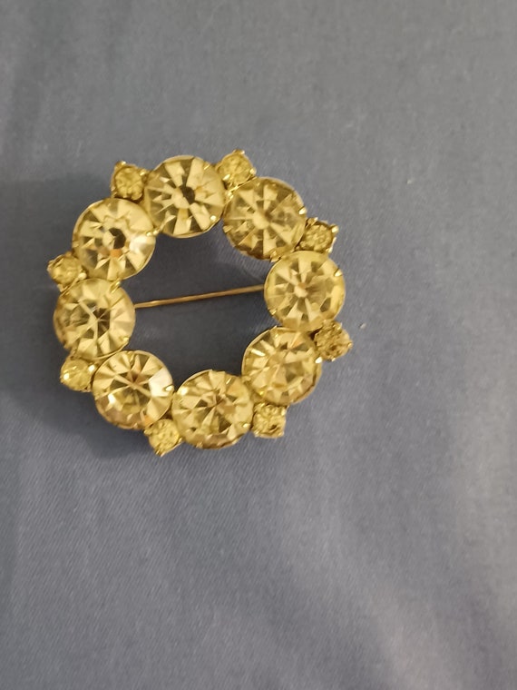 1950s Rhinestone Brooch - image 3