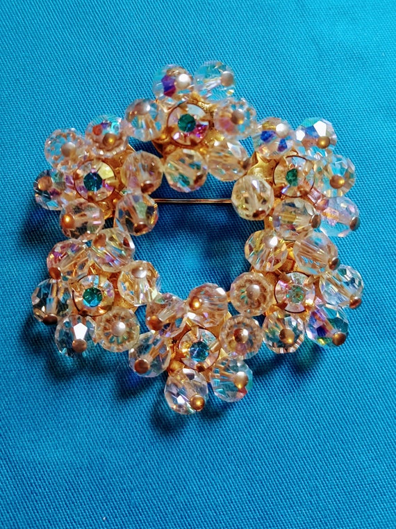 1950s Crystal Beads and Aurora Borealis Rhinestone