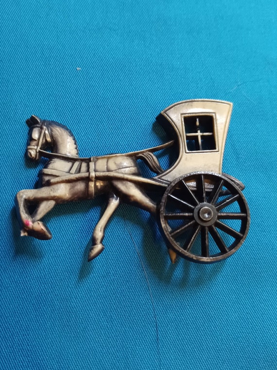 Horse and Buggy Brooch