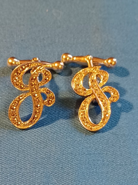 Cufflinks with Marcasite