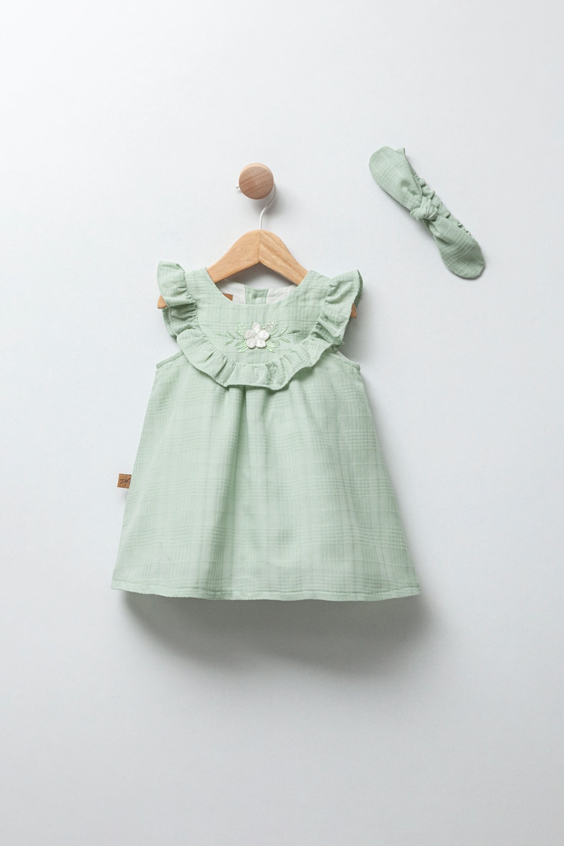 Robe à volants pour bébé Vert