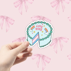Love Wins Sticker | Pride Stickers | LGBTQ Stickers | Gay and Lesbian | Queer Stickers | Trans Lives Matter | Trans Sticker | Pride Month