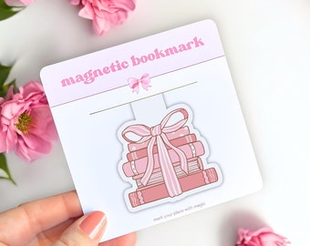 Coquette Books Magnetic Bookmark - Cute Bookish Gift for Readers, Book Lover Accessories, Literary Gifts, Reading Bookmark - Girly Bookmark