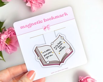In A Really Good Place Magnetic Bookmark - Cute Bookish Gift for Readers, Book Lover Accessories, Literary Gifts, Reading Bookmark
