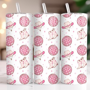 Pink Country Western Tumbler | Disco Ball Tumbler | 20oz Insulated Cup | Cute Cowgirl Gift | Rodeo Aesthetic | Pink Country Western Cup