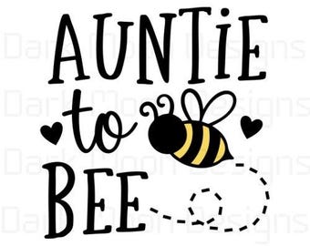 Tante zu Bee, Onkel zu Bee, Bienen Thema Babyparty, Babymitteilung, Biene PNG SVG Bundle, Bienen Shirt