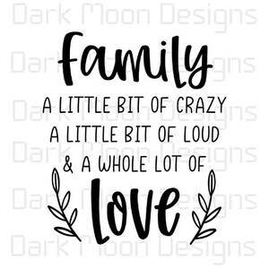 Familie ist eine ganze Menge Liebe, Familie SVG PNG, ein bisschen verrückte Familie, Familienliebe, Familien Humor