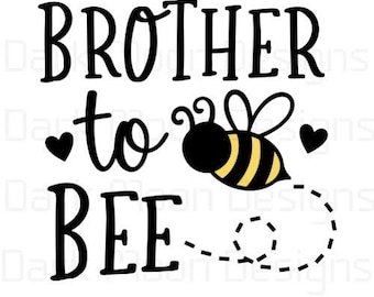 Bruder zur Biene, Schwester zur Biene, Bienen-Thema-Babyparty, Biene SVG PNG Bundle, Babymitteilung