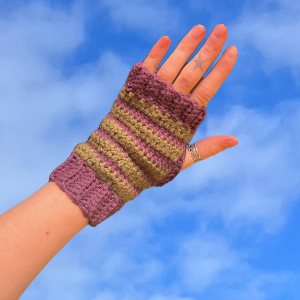 Small Adult Crochet Fingerless Gloves