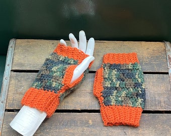 XL Adult Crochet Fingerless Gloves