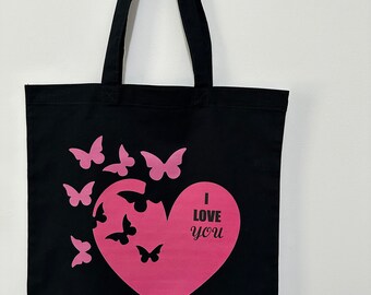 I Love You Tote - Etsy