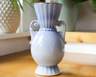Blue Antique Vase | Royal Copley Flower Vase Gold Detail