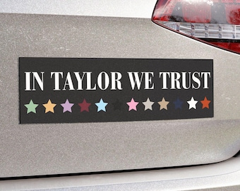 Swifty Car Magnet In Taylor We Trust: TS Merch Gift for Taylor Fan