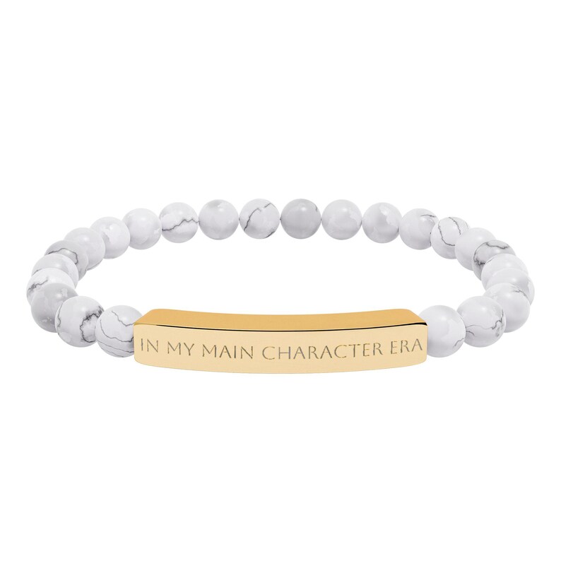 Braccialetto dell'amicizia Swifty Gift: Era del personaggio principale, pietra naturale, elastico Howlite