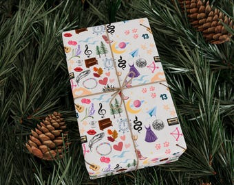 Swifty Eras Gift Wrapping Paper: Taylor Birthday Christmas Present