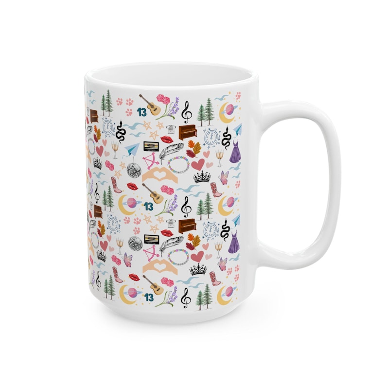 Swifty Eras Ceramic Mug: Taylor Gift, Coffee Cup - 11oz/15oz 15oz
