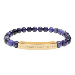 Braccialetto dell'amicizia Swifty Gift: Era del personaggio principale, pietra naturale, elastico Sodalite