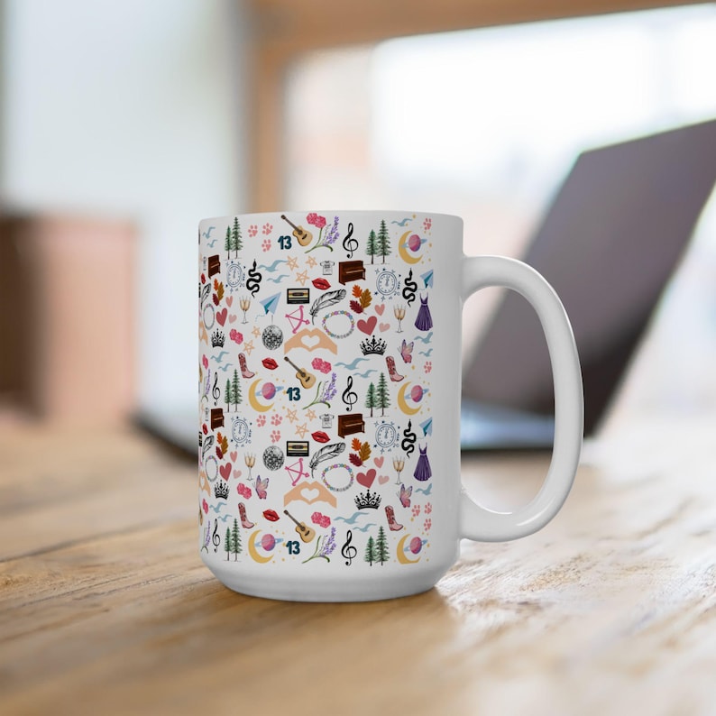 Swifty Eras Ceramic Mug: Taylor Gift, Coffee Cup - 11oz/15oz image 3