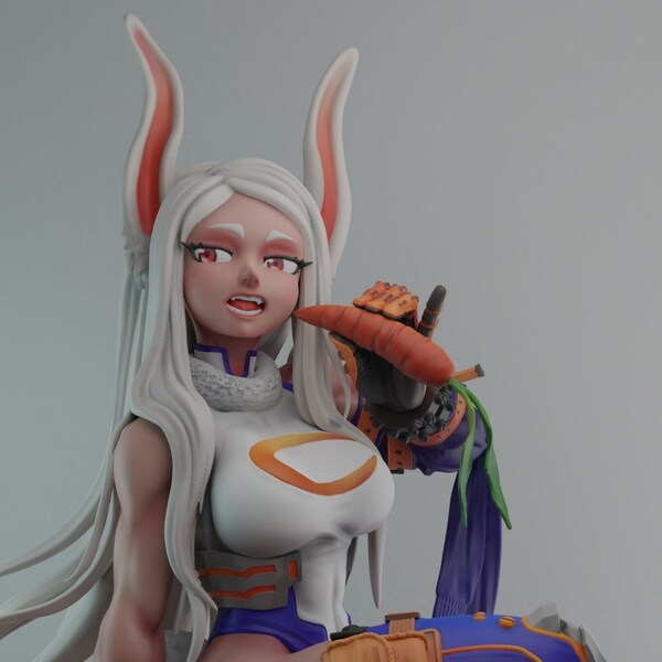 Mirko My Hero Academia 3D printing High-Quality STL Printer ready Files - Mirko From Boku no Hero Academia Fan-made Anime Kawaii girl