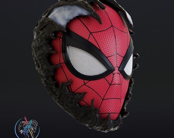 Venomized Spiderman Mask 3D printing High-Quality STL Printer ready Files - Venomized Spiderman Mask